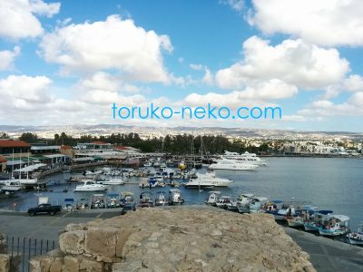 キプロス島 パフォス城からの眺め 景色の写真 画像