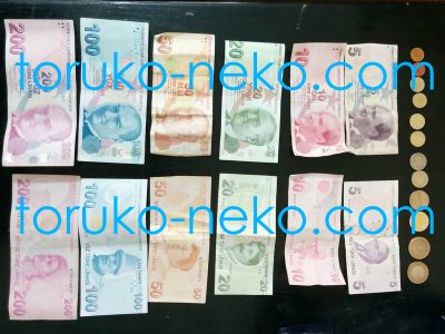 トルコリラ レート為替 トルコの貨幣 コイン リラ クルシュ 紙幣 全掲載の画像 写真